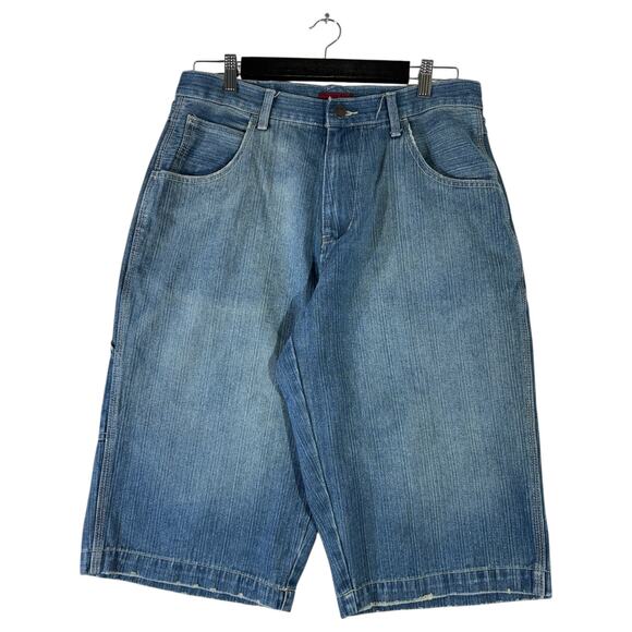 Vintage BR Workwear Utility Denim Shorts 34 - Picture 1 of 7